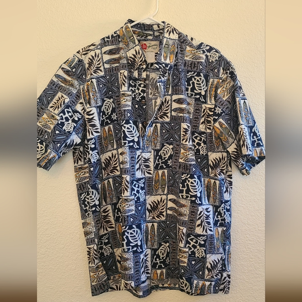 Hilo Hattie Hawaiian Shirt Adult Large Multicolor 1/3 Button Up